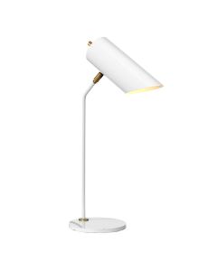 Quinto 1 Light Table Lamp - White / Aged Brass