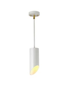 Quinto 1 Light Pendant - White Aged Brass