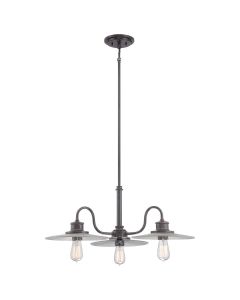 Admiral 3 Light Chandelier - Imperial Bronze