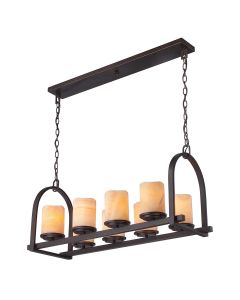 Aldora 8 Light Island Light - Palladian Bronze