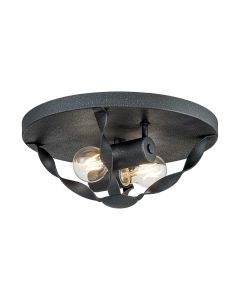 Bradbury 2 Light Flush - Grey Ash
