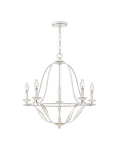 Bradbury 5 Light Chandelier - Antique White