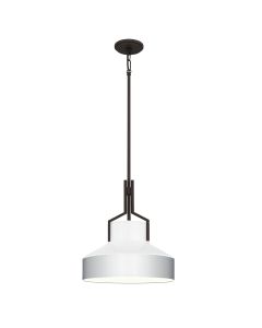 Brecken 2 lt Pendant Light - Old Bronze and Cased Opal glass Shade
