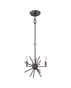 Carnegie 3 Light Chandelier - Western Bronze