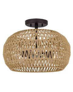 Casablanca 3 lt Semi Flush - Palladian Bronze