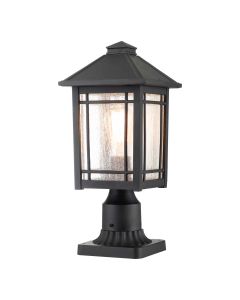 Cedar Point 1 Light Pedestal - Black