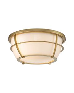 Chance 2 Light Flush - Painted Natural Brass