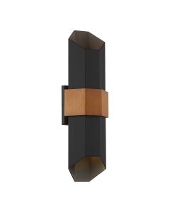 Chasm LED Wall Lantern - Large - Matte Black