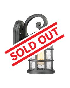 Crusade 1 Light Small Wall Lantern - Earth Black