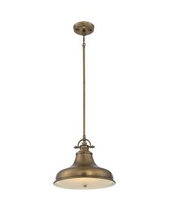 Emery 1 Light Medium Pendant - Weathered Brass