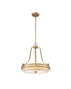 Gotham 4 Light Pendant - Brushed Brass