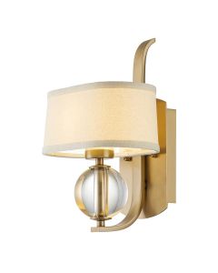 Gotham 1 Light Wall Light - Brushed Brass