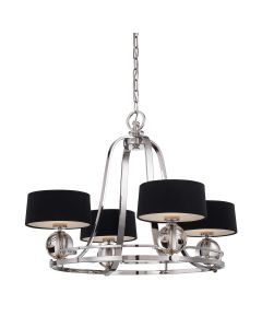 Gotham 4 Light Chandelier - Imperial Silver