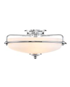 Griffin 3 Light Flush - Polished Chrome
