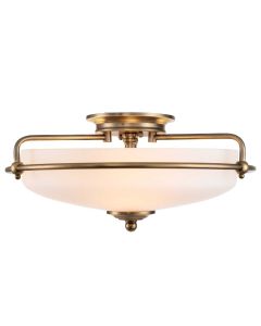 Griffin 3 Light Flush - Weathered Brass