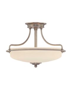 Griffin 3 Light Semi-Flush - Antique Nickel