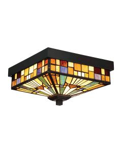 Inglenook 2 Light Outdoor Flush - Valiant Bronze