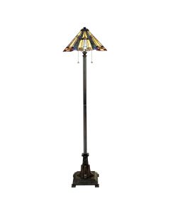 Inglenook 2 Light Floor Lamp - Valiant Bronze