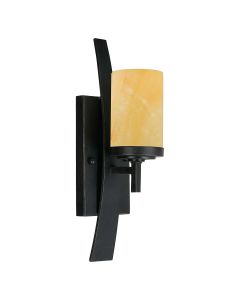 Kyle 1 Light Wall Light - Imperial Bronze with Onyx Shade