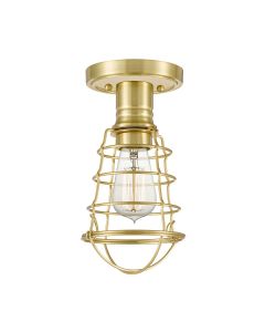 Mixon 1 Light Semi-Flush - Brushed Brass