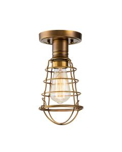 Mixon 1 Light Semi-Flush - Weathered Brass