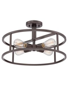 New Harbor 4 Light Semi-Flush - Western Bronze