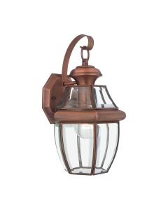Newbury 1 Light Medium Wall Lantern - Lacquered Aged Copper
