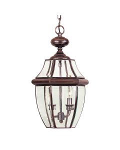 Newbury 2 Light Large Chain Lantern - Lacquered Aged Copper