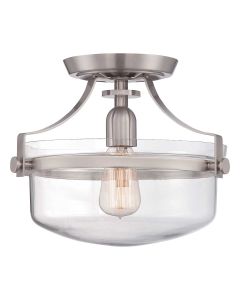 Penn Station 1 Light Semi-Flush - Brushed Nickel