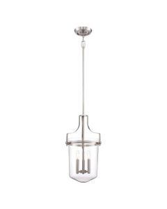 Penn Station 3 Light Pendant - Brushed Nickel