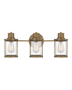 Riggs 3 Light Wall Light - Weathered Brass