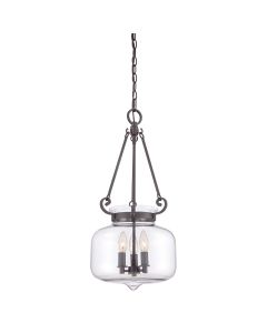 Stewart 3 Light Pendant in Western Bronze - Western Bronze