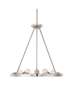 Theater Row 6 Light Chandelier - Imperial Silver