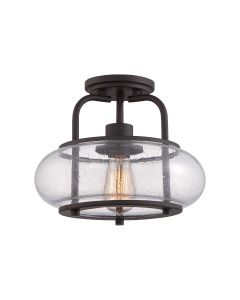 Trilogy 1 Light Small Semi-Flush - Old Bronze