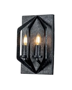 Vanguard 2 Light Wall Light - Old Black