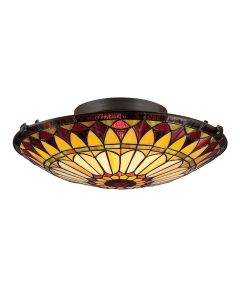 West End 2 Light Medium Floating Flush - Vintage Bronze