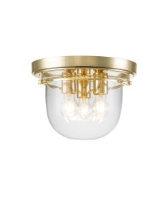 Whistling 3 Light Flush - Polished Brass