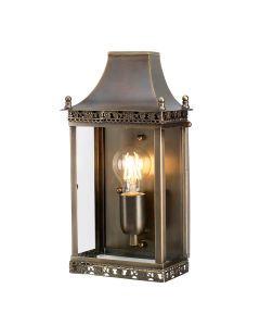 Regents Park 1 Light Wall Lantern - Brass - Aged Brass