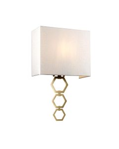 Ria Medium 1 Light Wall Light - Aged Brass