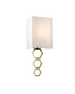 Ria Small 1 Light Wall Light - Aged Brass