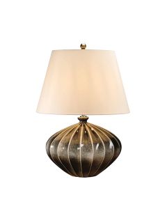 Rib Pumpkin 1 Light Table Lamp - Brown and Black