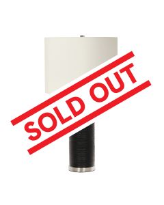 Ripple 1 Light Table Lamp - Black with White Shade
