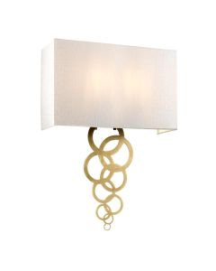 Rosa Large 2 Light Wall Light - Aged Brass