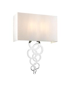 Rosa Large 2 Light Wall Light - Polished Chrome