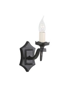 Rectory 1 Light Wall - Black