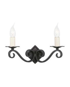 Rectory 2 Light Wall - Black, Cast Iron