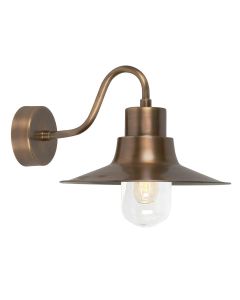 Sheldon 1 Light Wall Lantern - Aged Brass