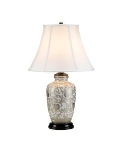 Silver Thistle 1 Light Table Lamp - White and Silver