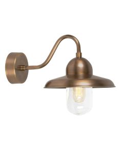 Somerton 1 Light Wall Lantern - Aged Brass
