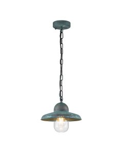 Somerton 1 Light Chain Lantern - Verdigris